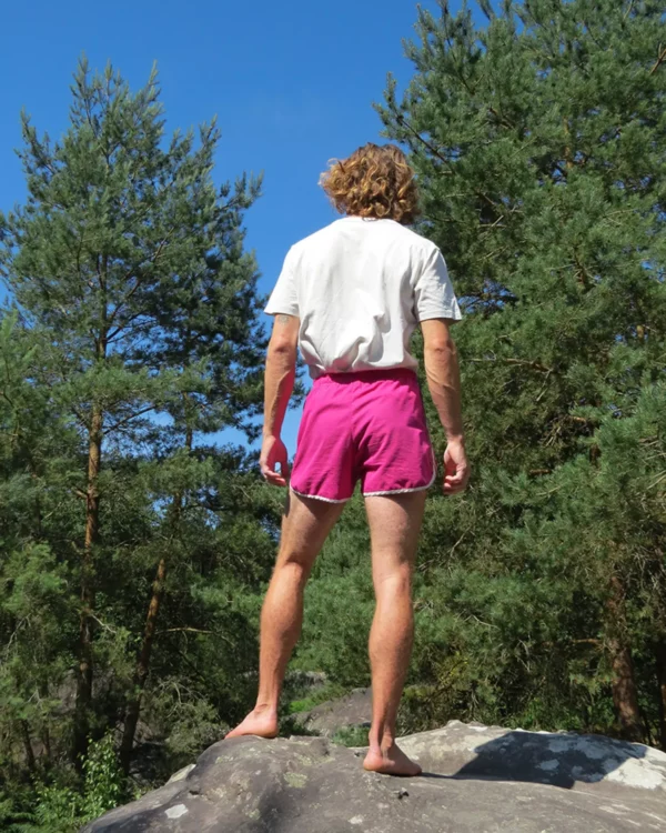 Short de Sport Vintage Rose Fuchsia – Image 3