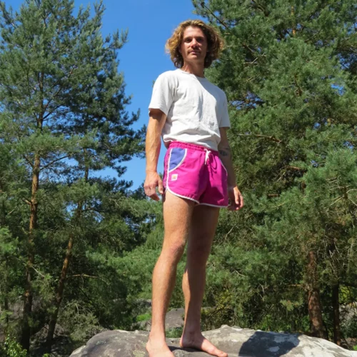 Short de Sport Vintage Rose Fuchsia