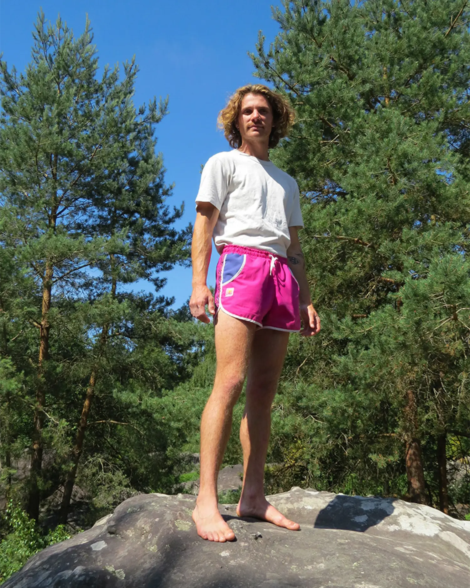 Short de Sport Vintage Rose Fuchsia