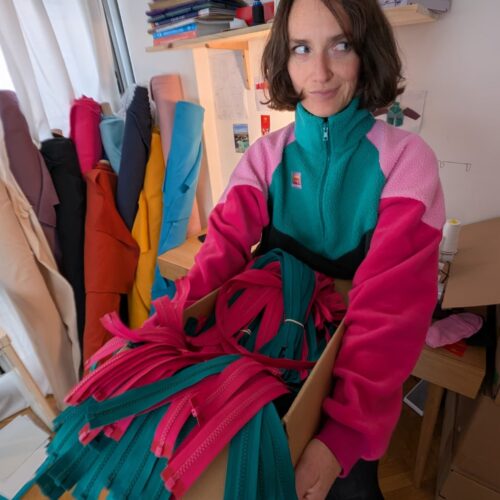 Polaire Pièce Unique Vert / Rose