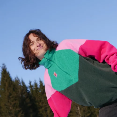 Pull Polaire Mistral - Vert et Rose