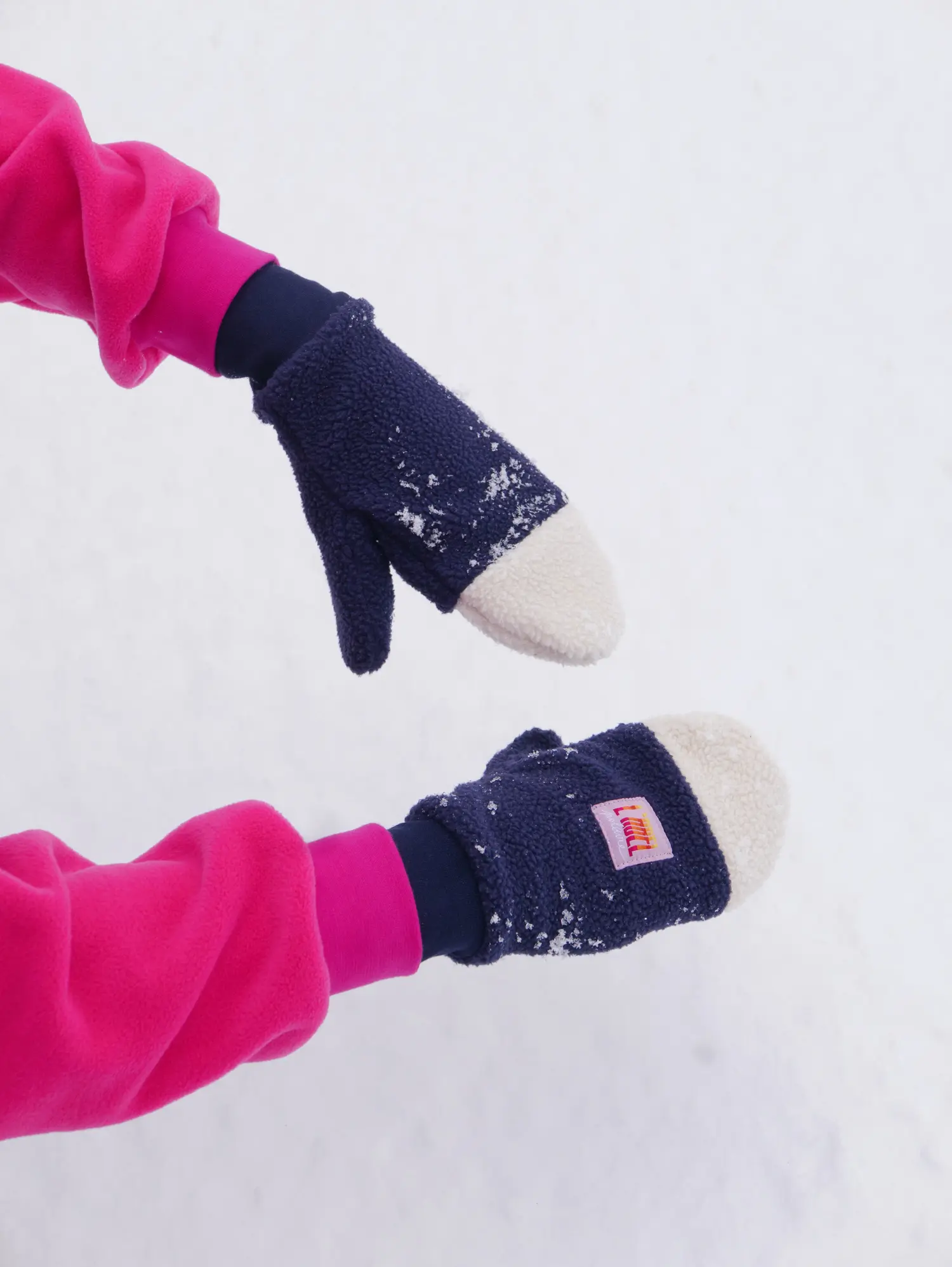 Moufles Sherpa Recyclé Marine et Beige