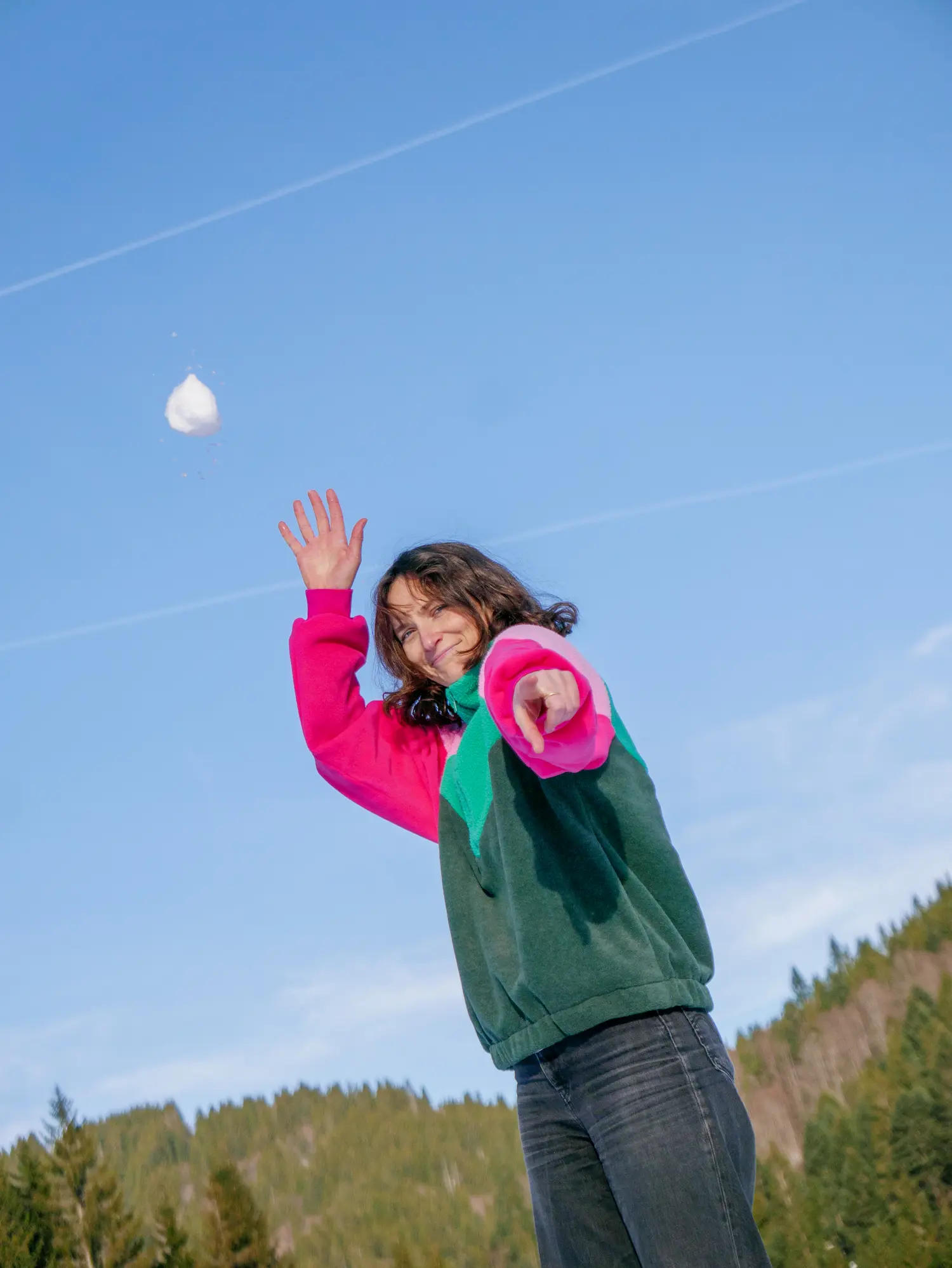 Pull Polaire Mistral - Vert et Rose – Image 3
