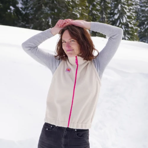 Veste polaire sans manches - Blanc Crème