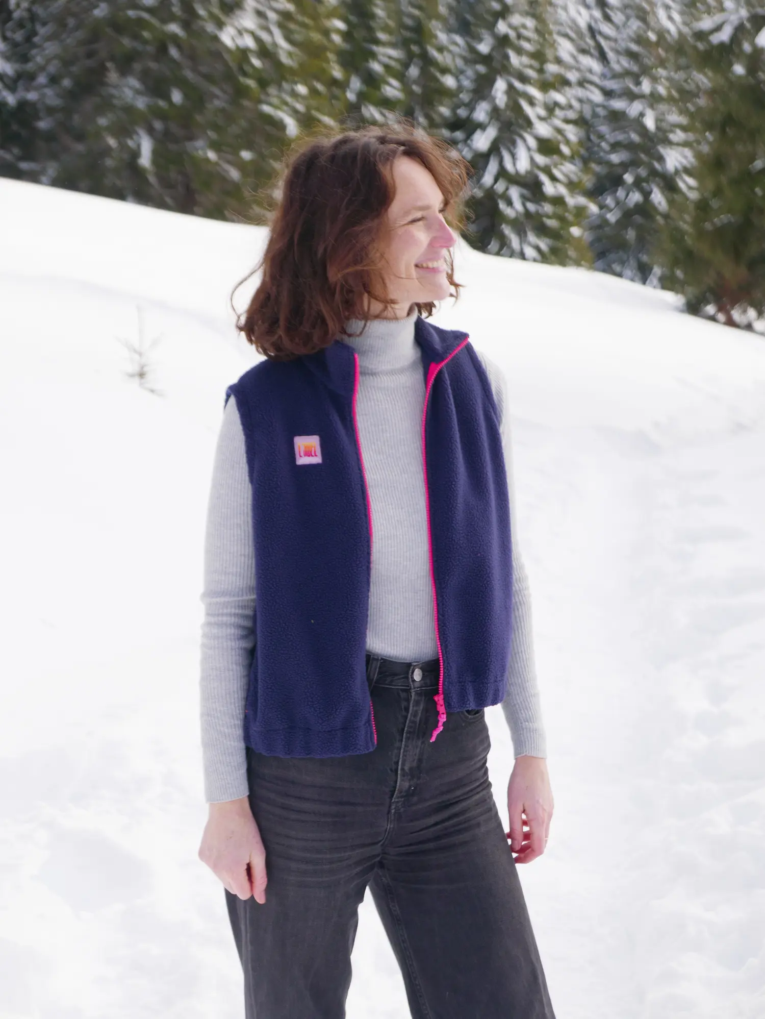 Veste polaire sans manches - Bleu Marine – Image 3