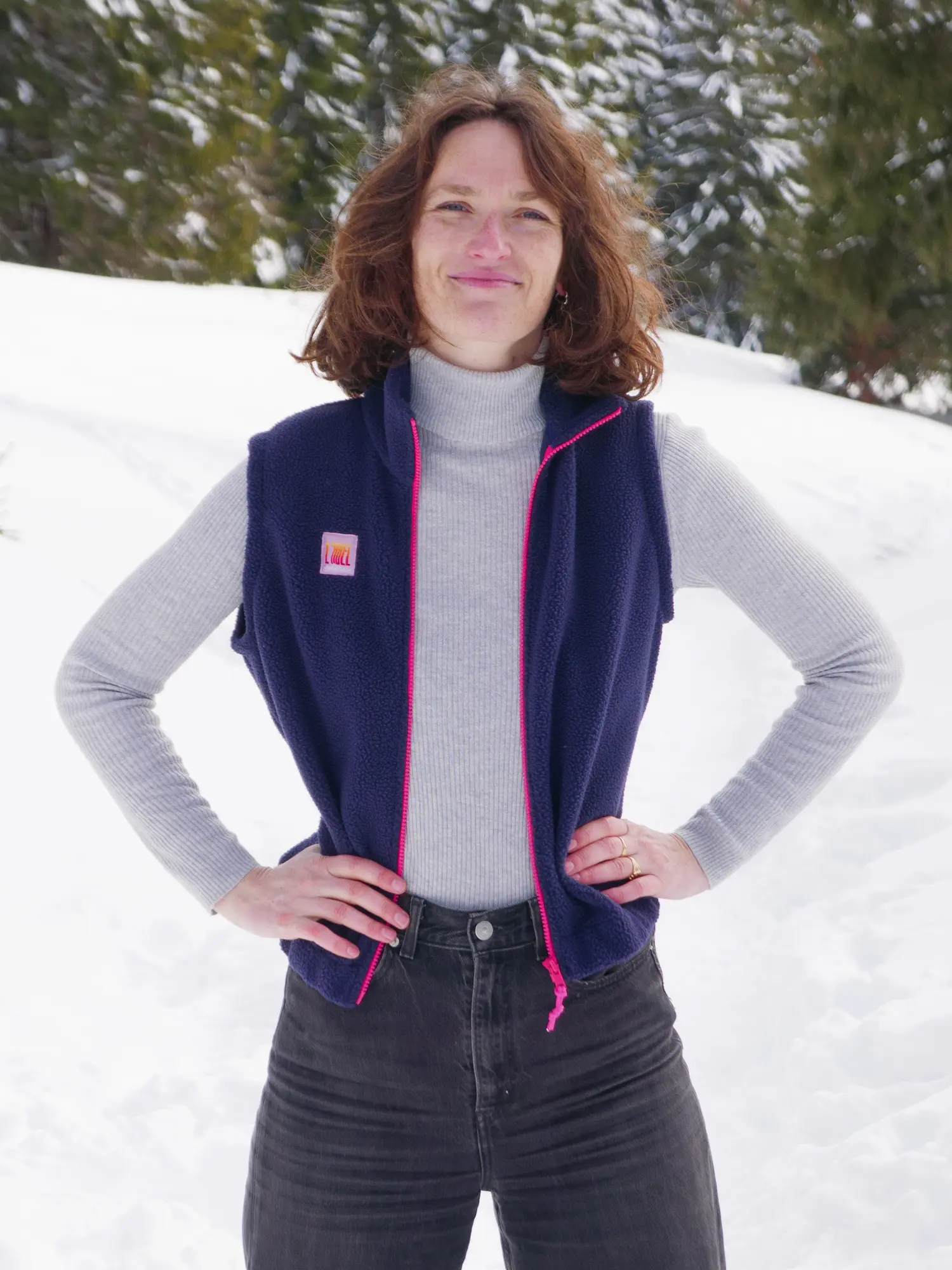 Veste polaire sans manches - Bleu Marine – Image 2