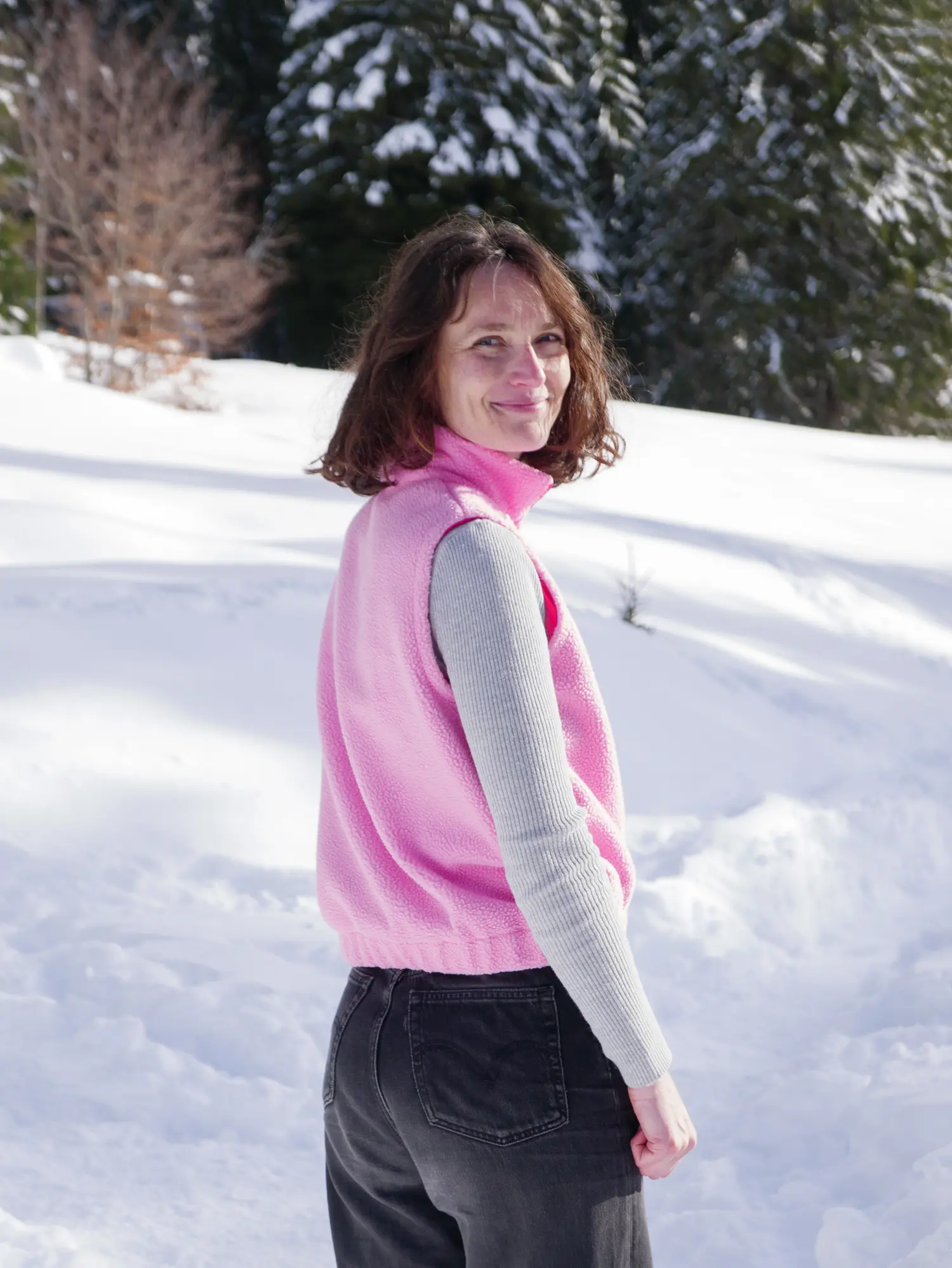 Veste polaire sans manches - Rose – Image 4