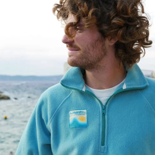 Pull Polaire Uni Bleu Vert - Édition Limitée